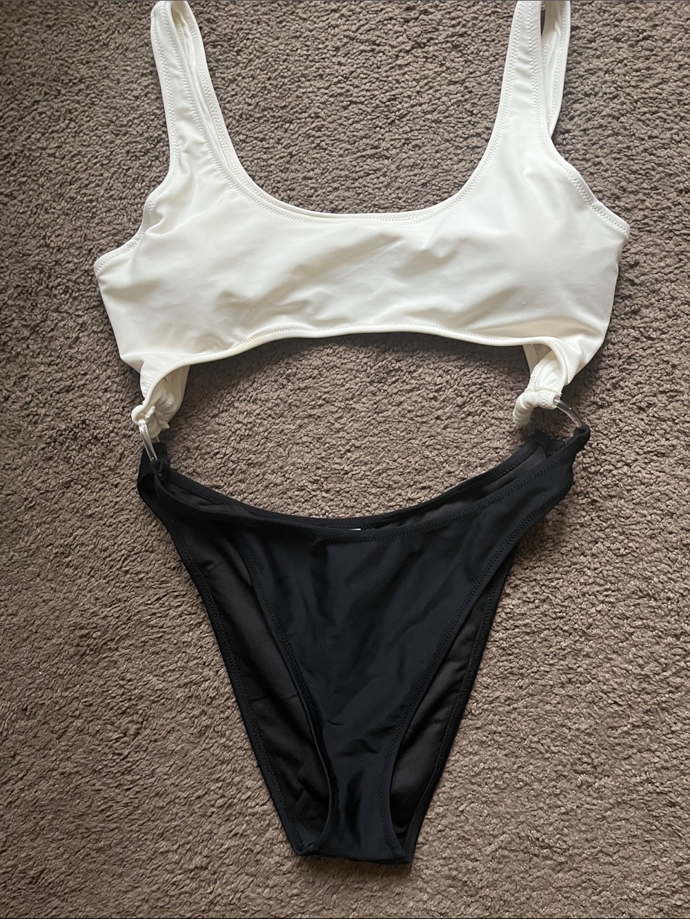 Forever 21 Black Scoop Bikini Top & Bottom Set